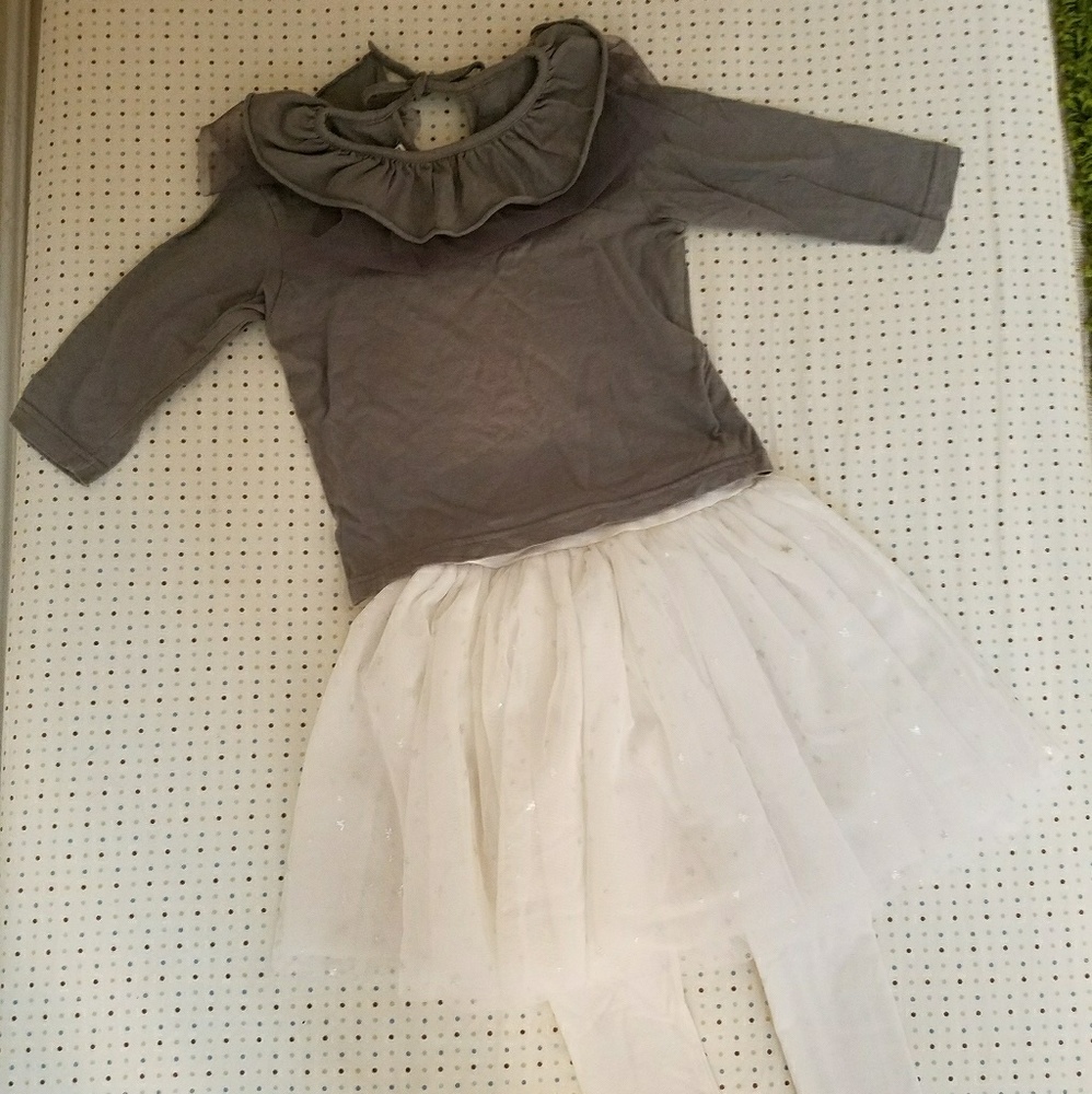 Kids girl's dress top w/ tutu leggings